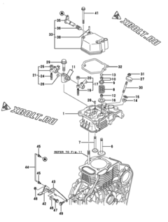  Двигатель Yanmar YMP-M10, узел -  Головка блока цилиндров (ГБЦ) 