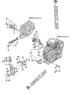  Двигатель Yanmar YMP-M10, узел -  Масляный насос 