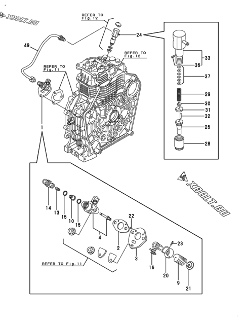  Топливный насос высокого давления (ТНВД) двигателя Yanmar YMP-M10
