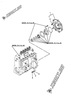 Двигатель Yanmar 6B105T-GL, узел -  Топливный насос высокого давления (ТНВД) 