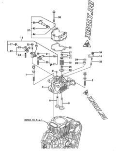  Двигатель Yanmar L100V6BR9R9HASS, узел -  Головка блока цилиндров (ГБЦ) 