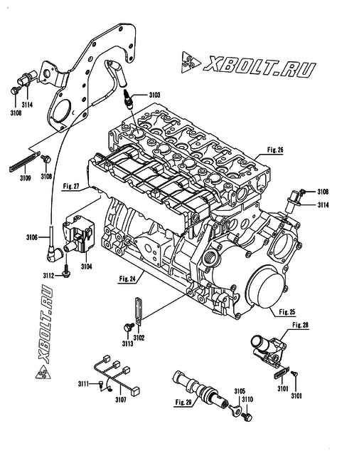  Система зажигания двигателя Yanmar KNZP840G1N