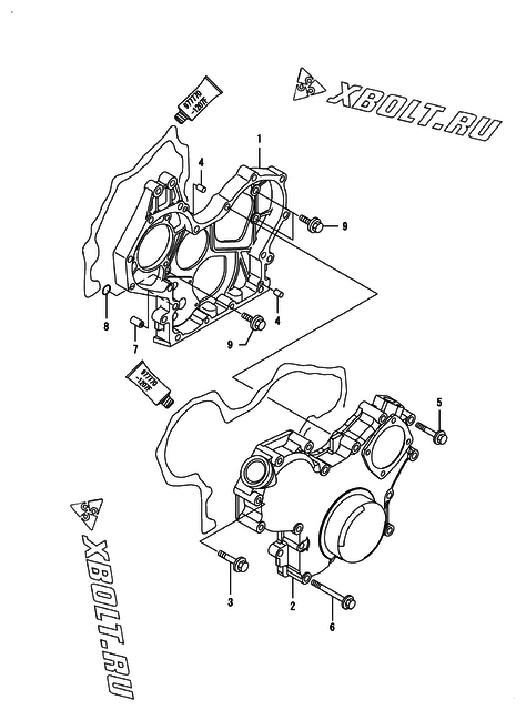  Корпус редуктора двигателя Yanmar KNZP450H1N