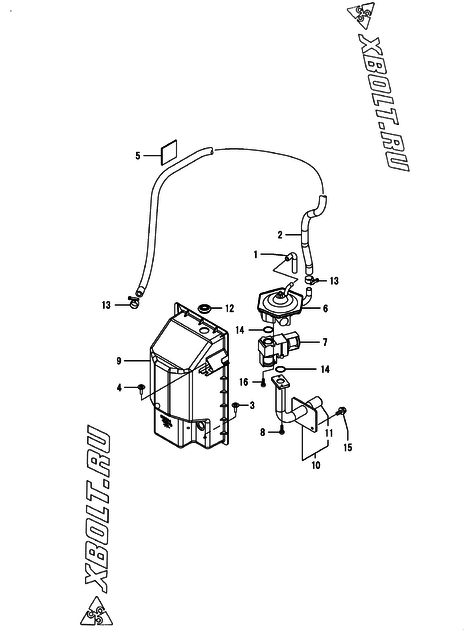  Топливопровод двигателя Yanmar KNZP710H1N