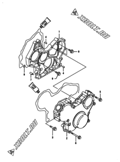  Двигатель Yanmar CNZP560H1N, узел -  Корпус редуктора 