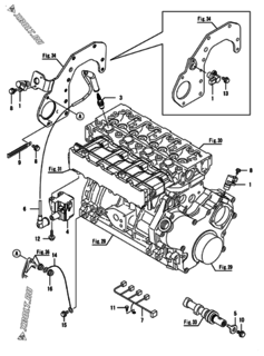  Двигатель Yanmar CNZP710H1N, узел -  Система зажигания 