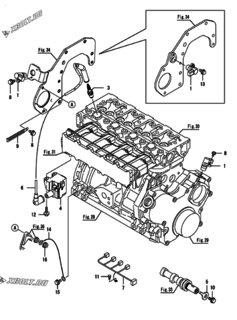  Двигатель Yanmar CNZP850H1N, узел -  Система зажигания 