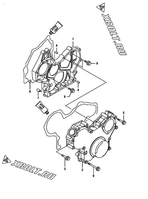 Корпус редуктора двигателя Yanmar ANZP450H1J