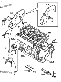  Двигатель Yanmar PHZP850H1T, узел -  Система зажигания 