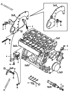  Двигатель Yanmar CHZP850H1N, узел -  Система зажигания 