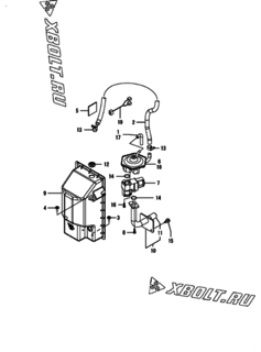  Двигатель Yanmar HWZP850H1N, узел -  Топливопровод 