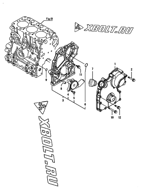  Корпус редуктора двигателя Yanmar CP4WE-SNB