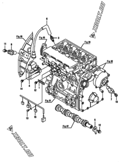  Двигатель Yanmar CP4WE-SNB, узел -  Система зажигания 