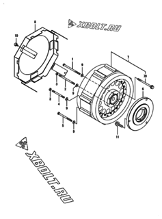  Двигатель Yanmar CP10WE-TNB, узел -  Генератор 