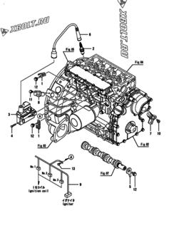  Двигатель Yanmar CP5WG-SN, узел -  Система зажигания 