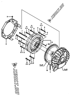  Двигатель Yanmar CP5WG-SN, узел -  Генератор 