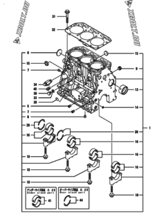  Двигатель Yanmar CNZP560J-N, узел -  Блок цилиндров 