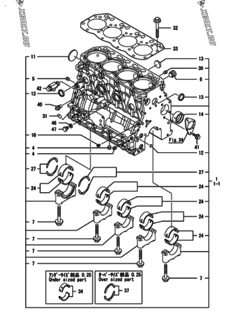  Двигатель Yanmar CNZP850J-N, узел -  Блок цилиндров 