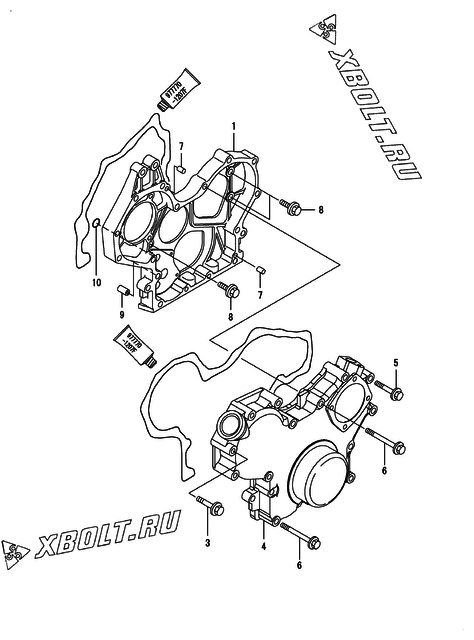  Корпус редуктора двигателя Yanmar CNZP850J-N