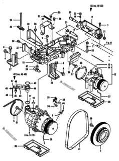  Двигатель Yanmar AFZP560J-J, узел -  Компрессор 