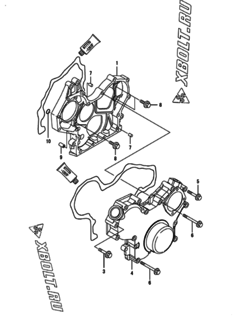  Двигатель Yanmar CNCP850J-N, узел -  Корпус редуктора 