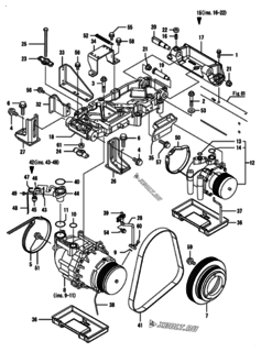  Двигатель Yanmar ANCP560J-J, узел -  Компрессор 