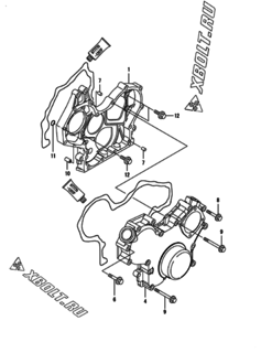  Двигатель Yanmar ANCP560J-P, узел -  Корпус редуктора 