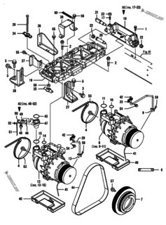  Двигатель Yanmar KNCP850J-N, узел -  Компрессор 