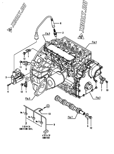 Система зажигания двигателя Yanmar CP5WN-SNB