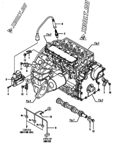  Двигатель Yanmar CP5WN-SPB, узел -  Система зажигания 