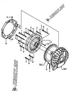  Двигатель Yanmar CP5WN-SNB, узел -  Генератор 
