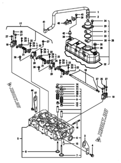  Двигатель Yanmar CP10WE1-TPB, узел -  Головка блока цилиндров (ГБЦ) 