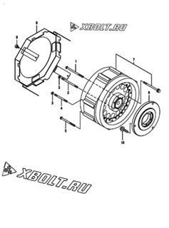  Двигатель Yanmar CP10WG-TNB, узел -  Генератор 