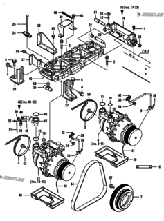 Двигатель Yanmar DNCP850J-JB, узел -  Компрессор 