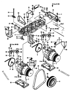  Двигатель Yanmar DFZP850J-J, узел -  Компрессор 