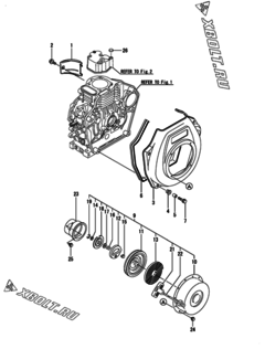  Двигатель Yanmar L48N5-GEY, узел -  Пусковое устройство 