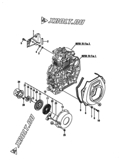  Двигатель Yanmar L70N5-GEY, узел -  Пусковое устройство 