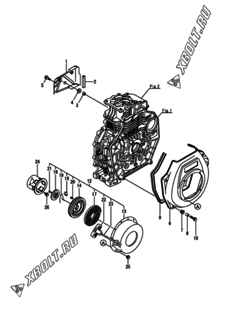  Двигатель Yanmar L70N6-GYCS, узел -  Пусковое устройство 