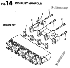 EXHAUST MANIFOLD (4TN82TE-RGY)
