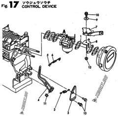  Двигатель Yanmar YSG1300BE, узел -  Блок управления 