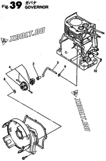  Двигатель Yanmar YSG2000BE, узел -  Регулятор оборотов 