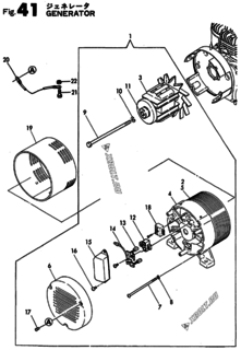 Двигатель Yanmar YSG2000BE, узел -  Генератор 