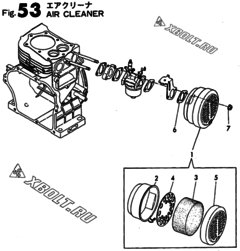  Двигатель Yanmar YSG3000BE, узел -  Воздушный фильтр 