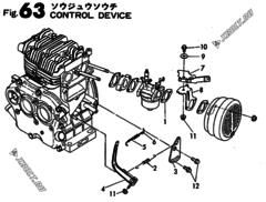 Двигатель Yanmar YSG3000BE, узел -  Блок управления 