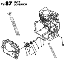  Двигатель Yanmar YSG3800BE, узел -  Регулятор оборотов 