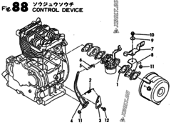 Двигатель Yanmar YSG3800BE, узел -  Блок управления 