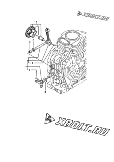  Двигатель Yanmar YDP4E, узел -  Регулятор оборотов 