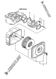  Двигатель Yanmar YDP3E, узел -  Воздушный фильтр 