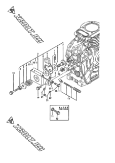  Двигатель Yanmar YDP3E, узел -  Блок управления 