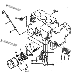  Двигатель Yanmar 3TNA72E-GB2, узел -  Система смазки 